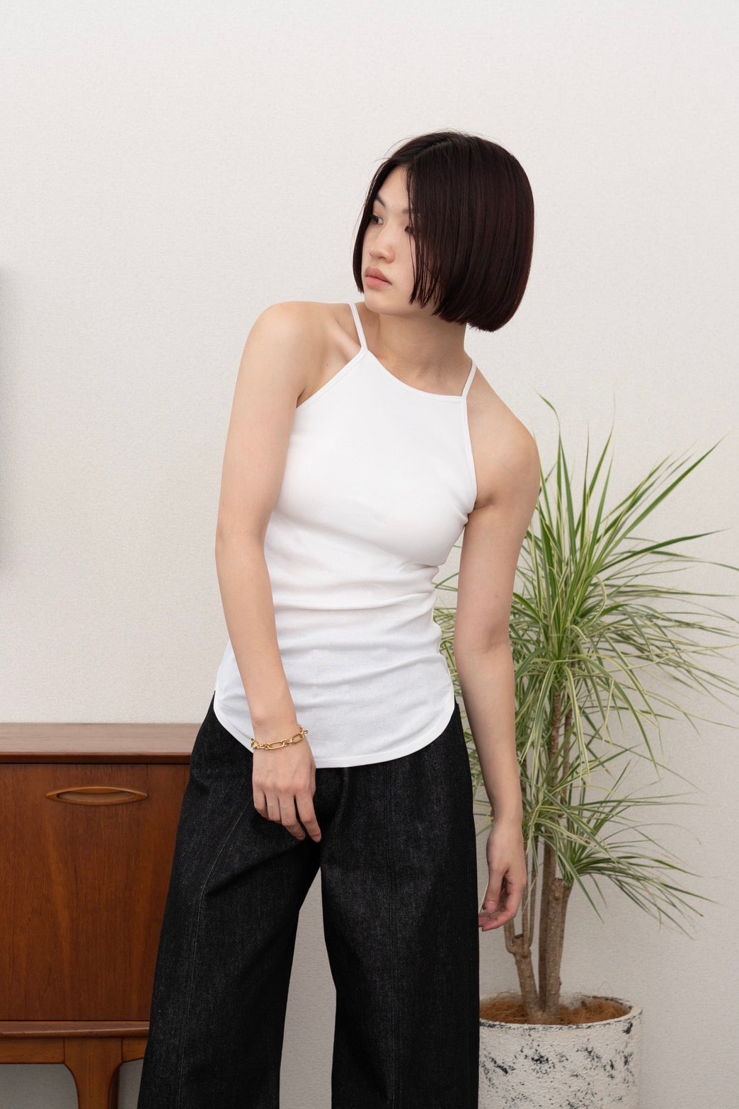 American sleeve cami bra - WHITE
