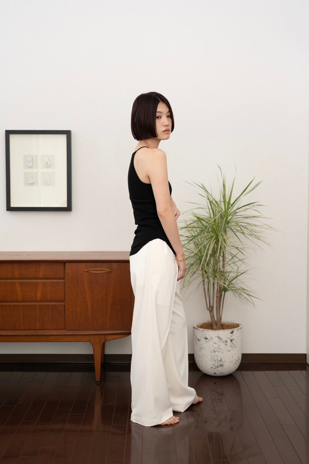 American sleeve cami bra - BLACK