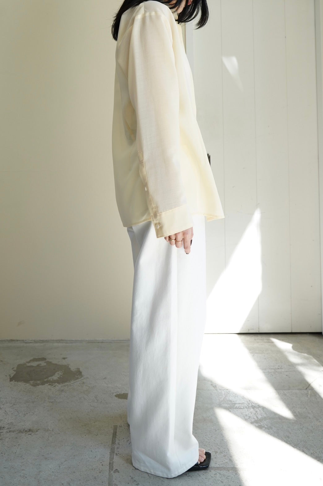 Sheer shirt - LIGHT YELLOW