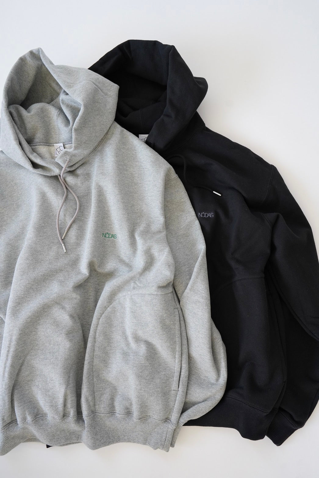 Heavy weight logo sweat hoodie - BLACK
