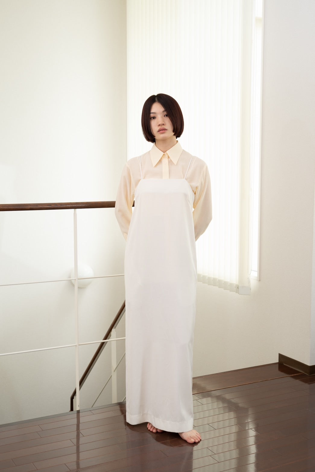 Long cami dress - WHITE