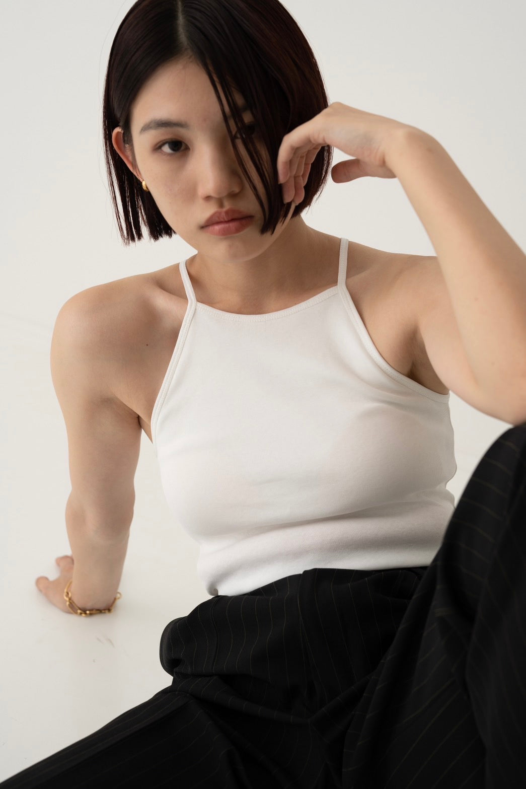 American sleeve cami bra - WHITE