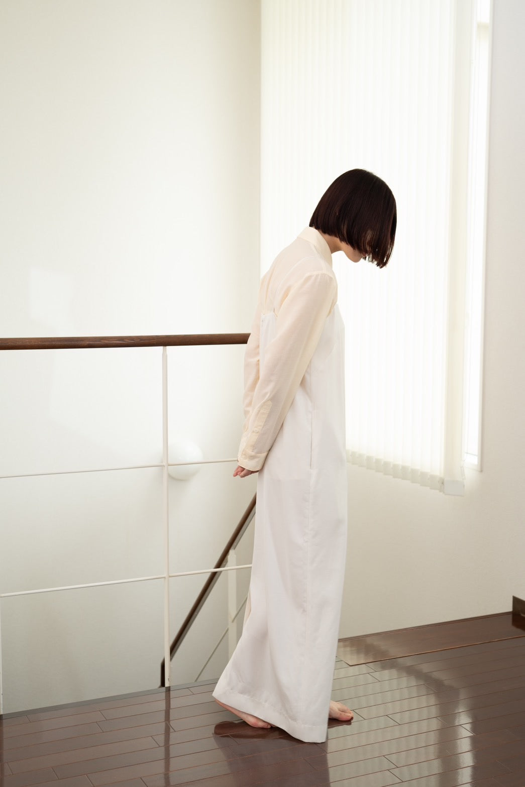Long cami dress - WHITE