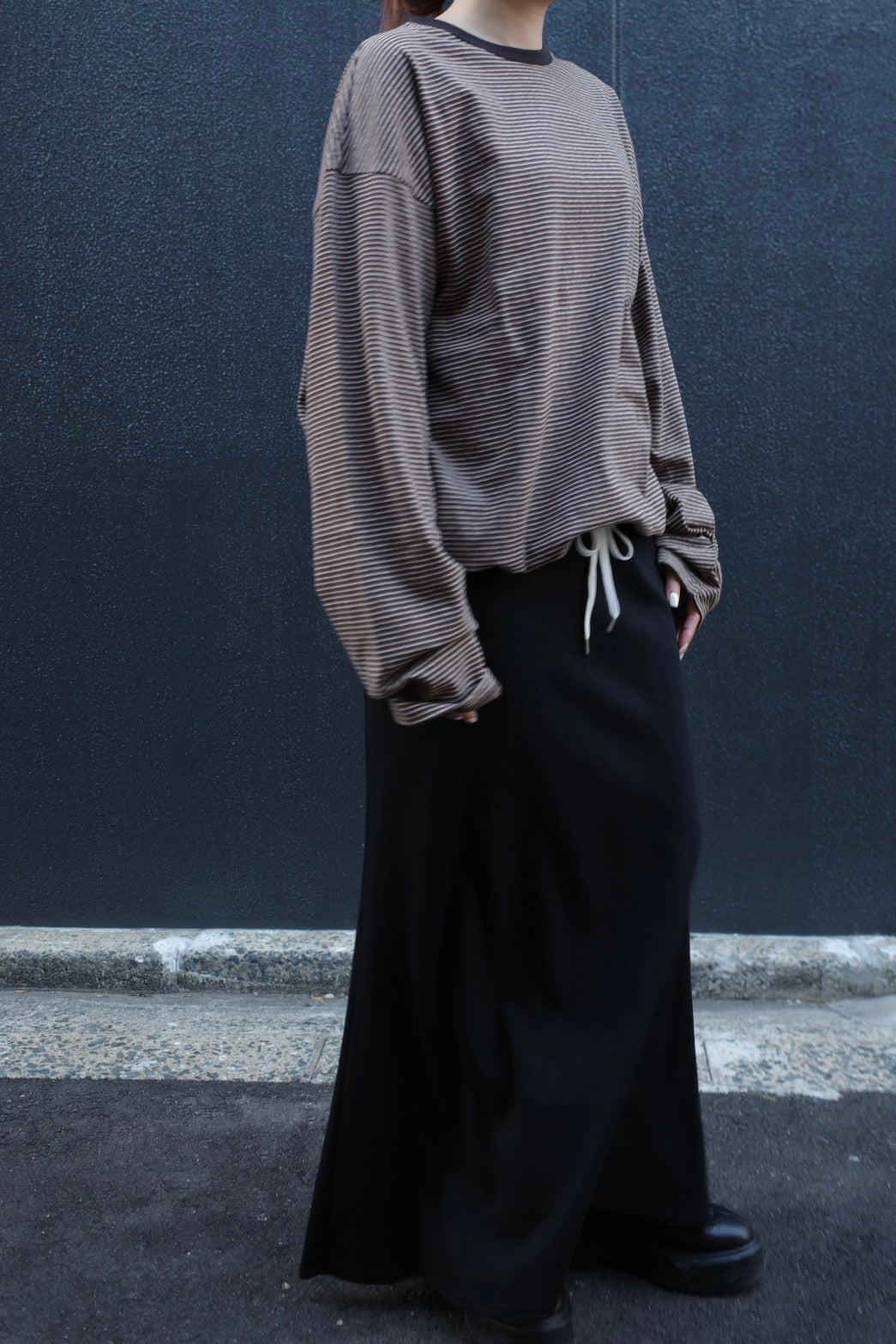 Drawcord border C/S - BROWN – NŌDAS ONLINE STORE