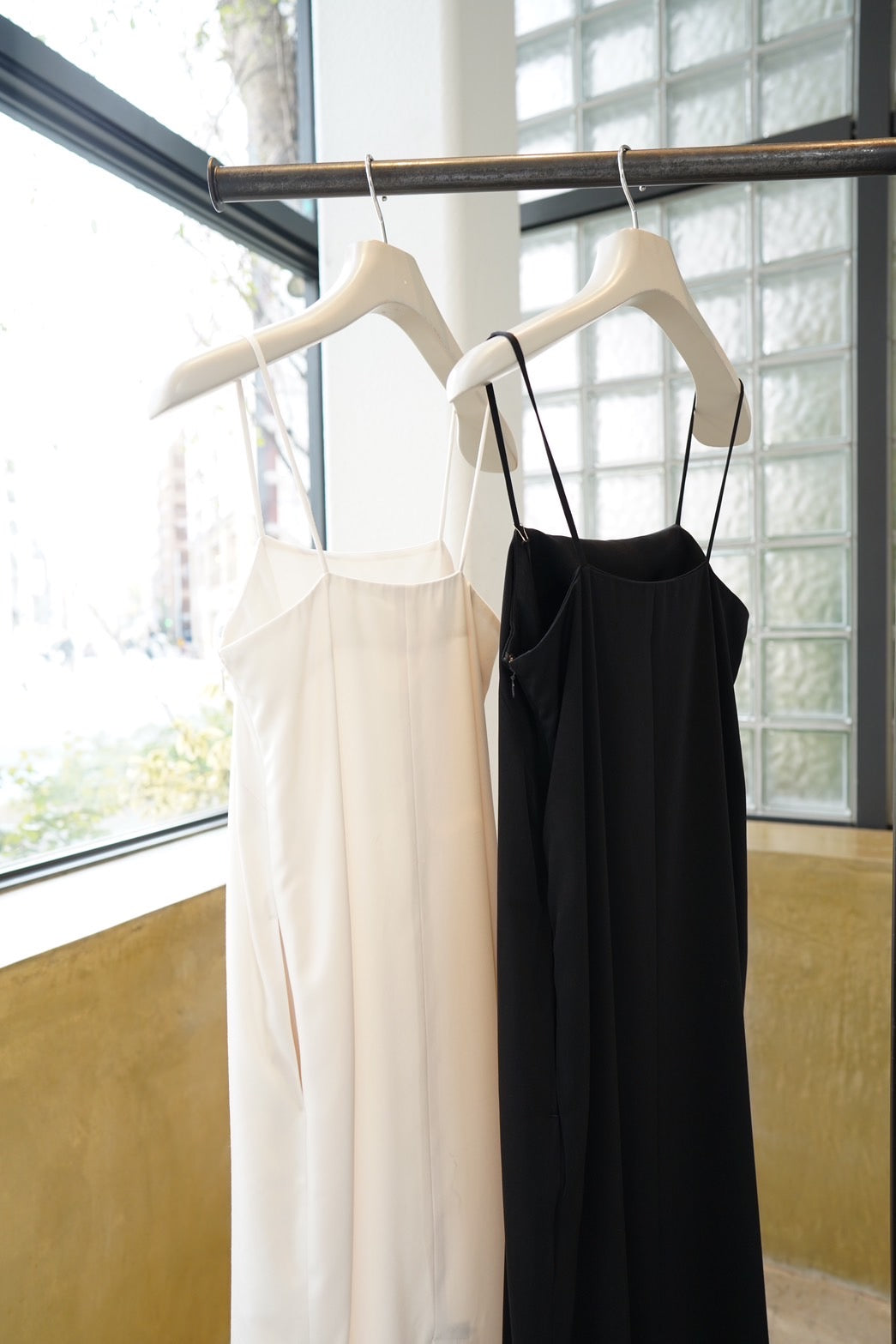 Long cami dress - WHITE