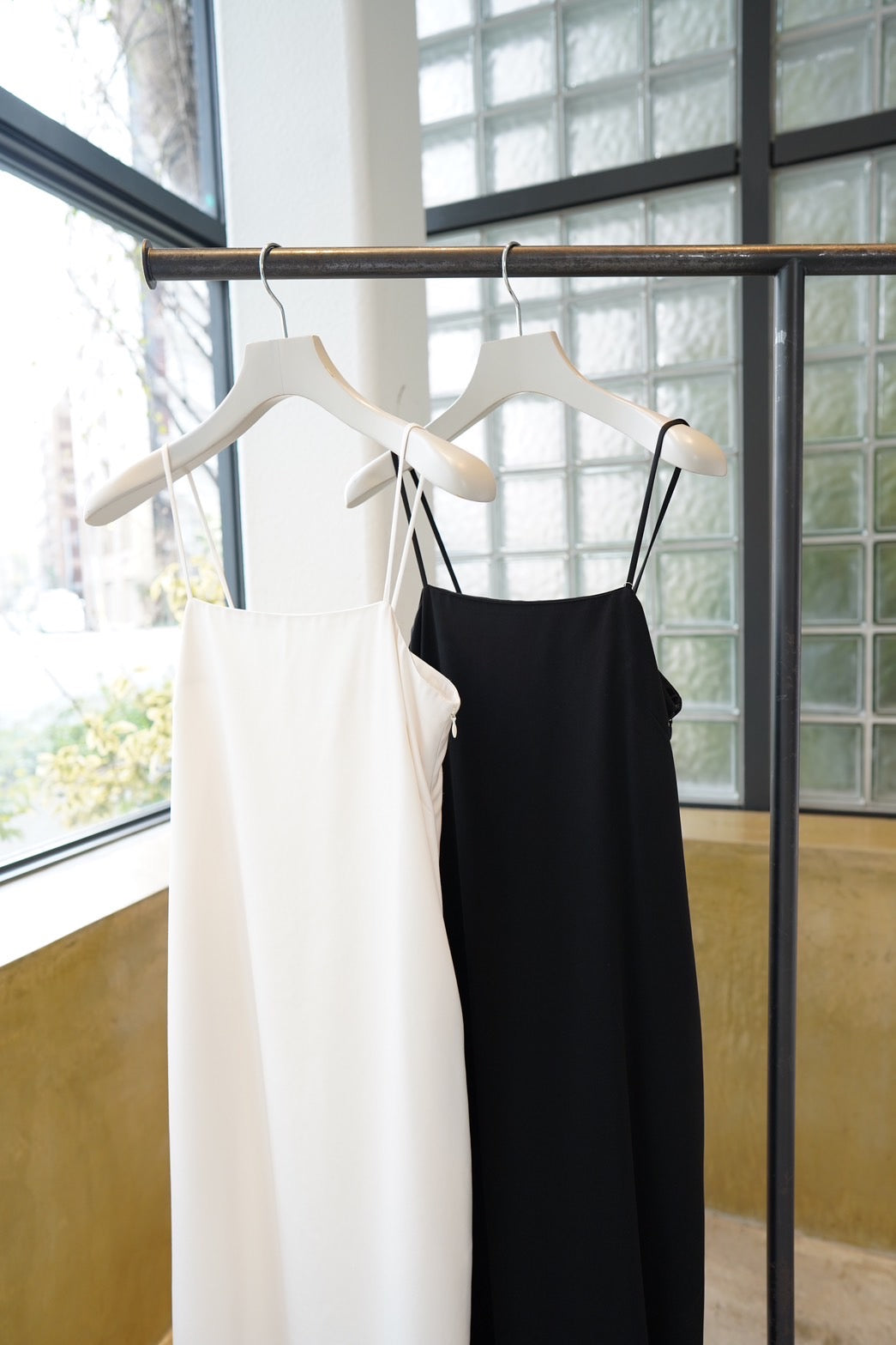 Long cami dress - WHITE