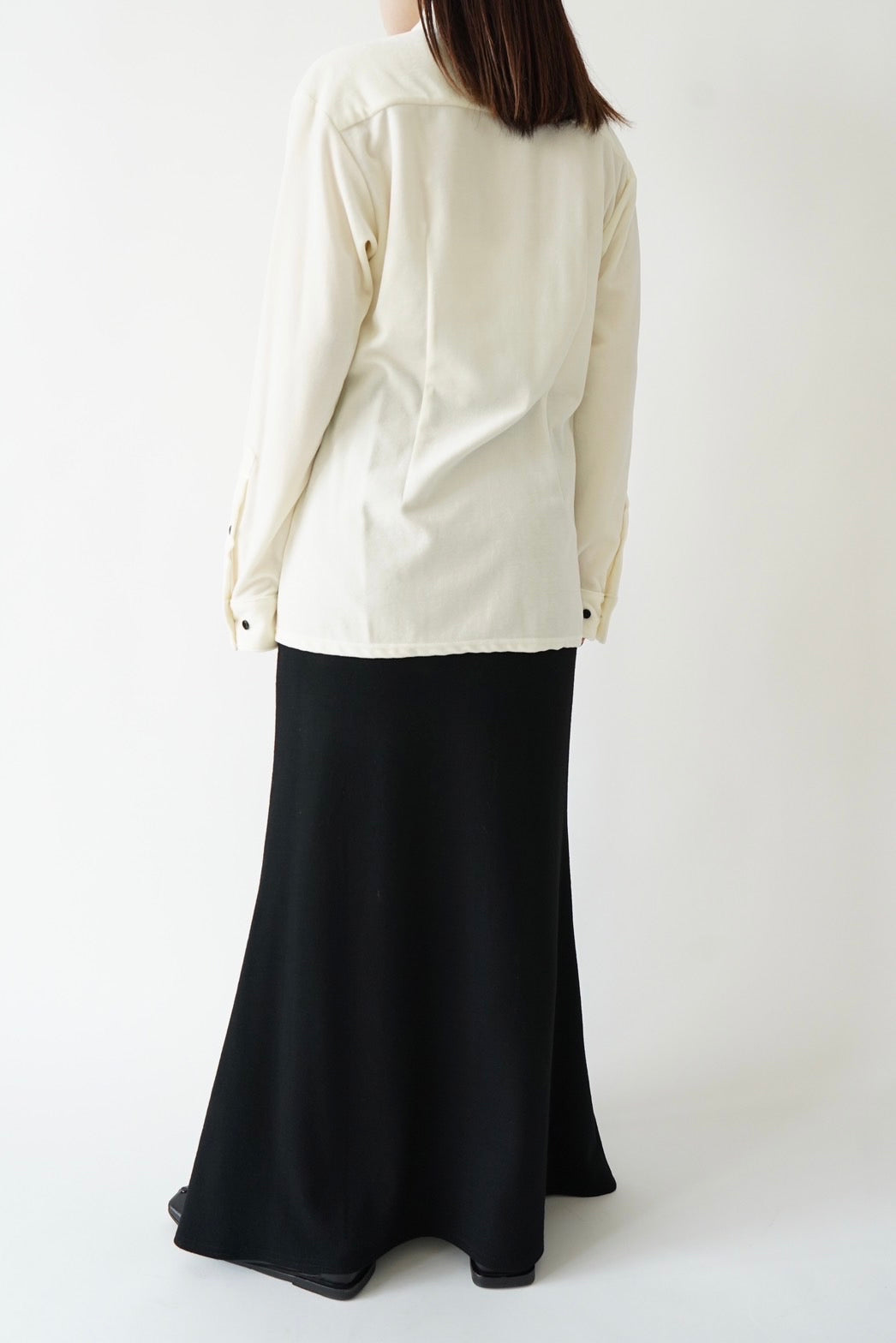 Velor shirt - CREAM