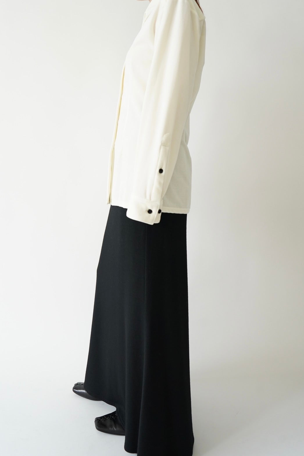 Velor shirt - CREAM