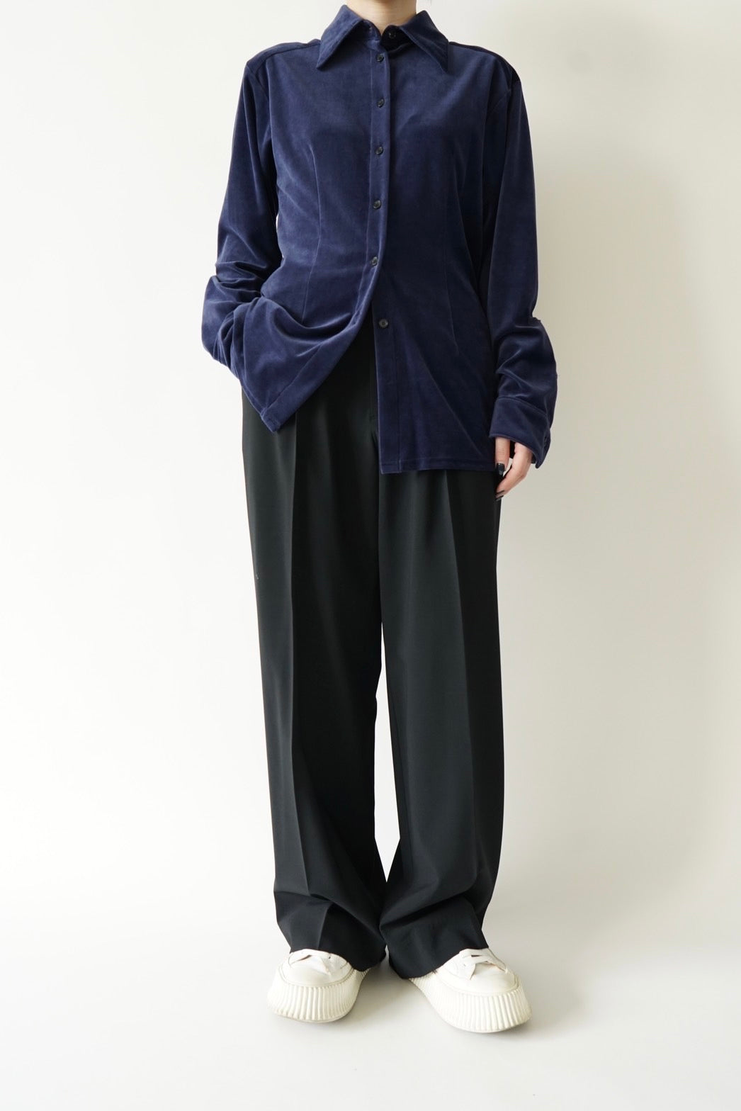 Velor shirt - NAVY