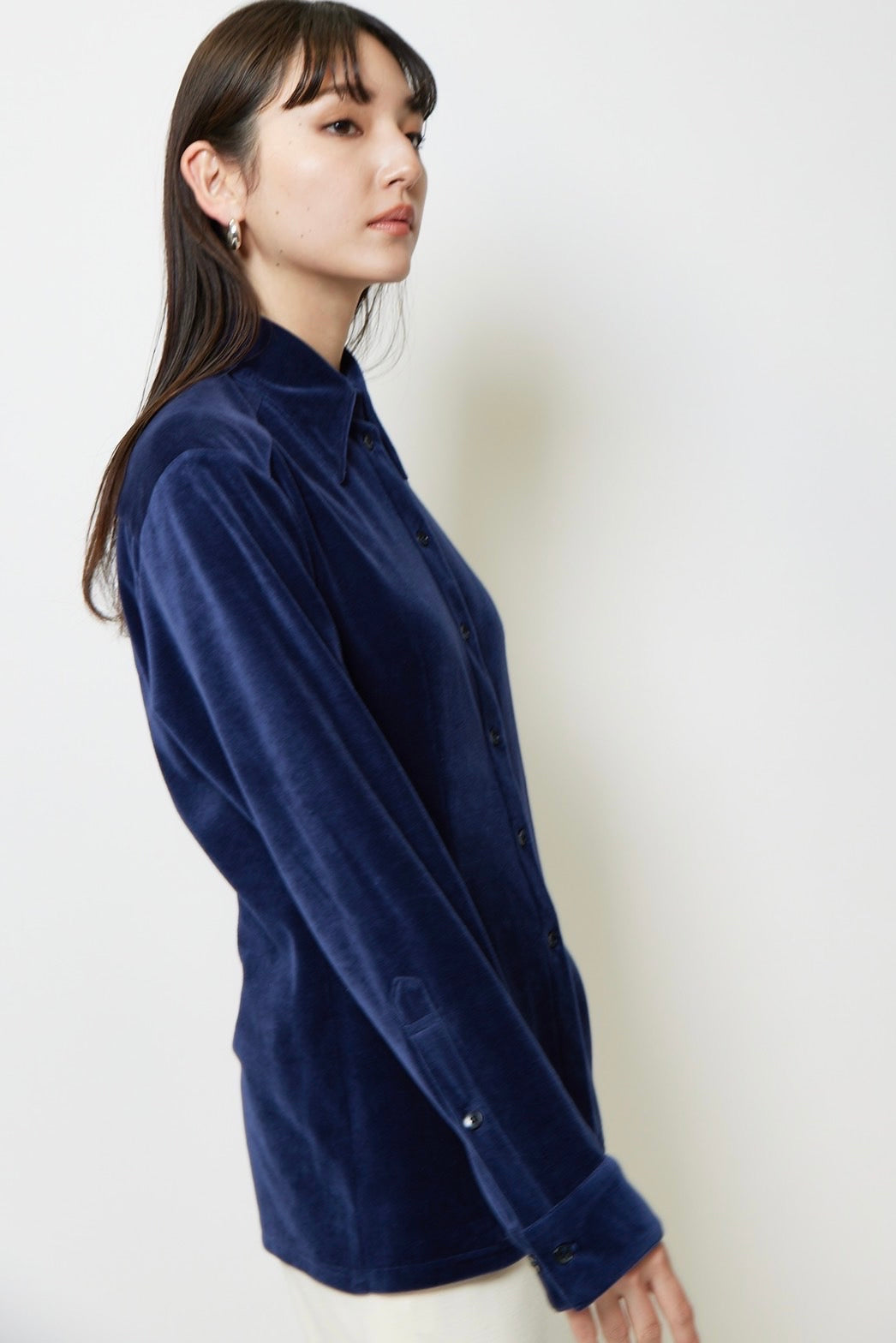Velor shirt - NAVY