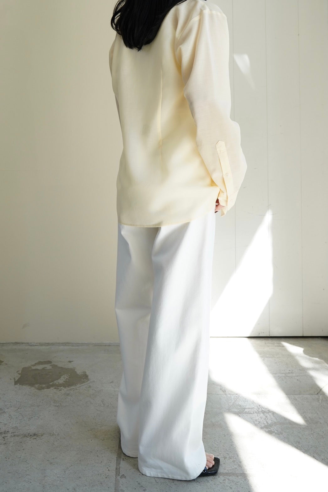 Sheer shirt - LIGHT YELLOW