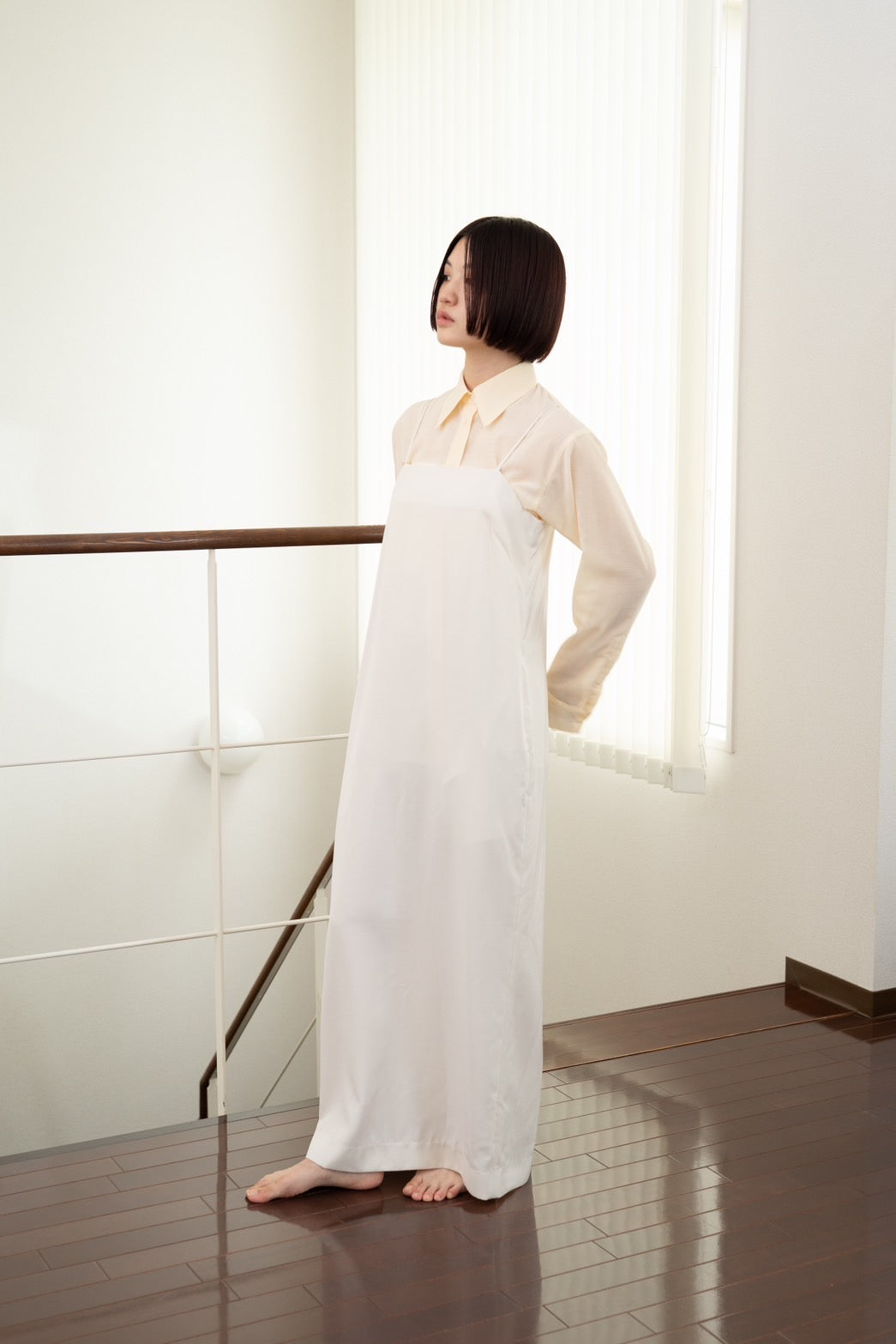 Long cami dress - WHITE