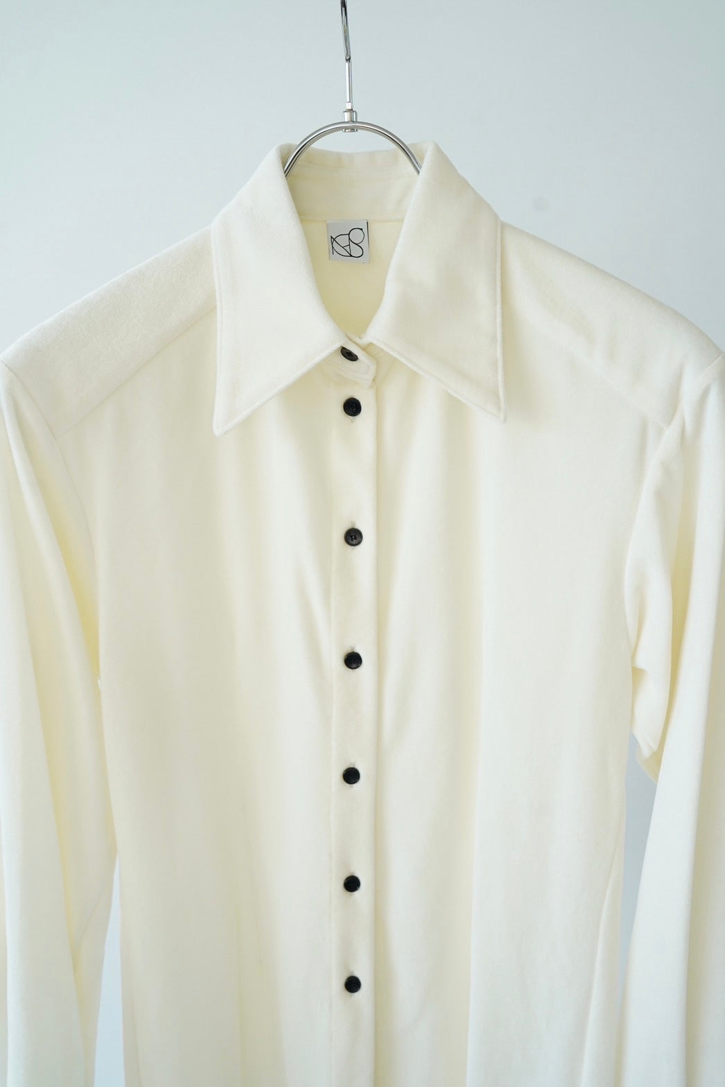Velor shirt - CREAM