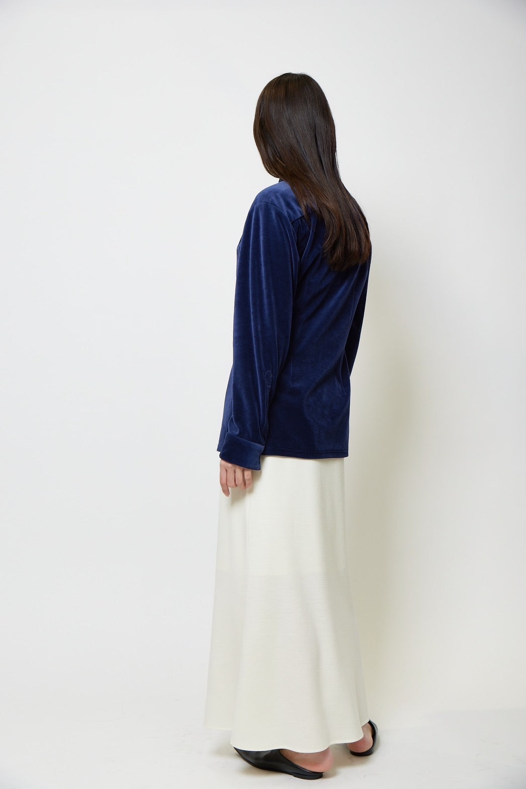 Velor shirt - NAVY