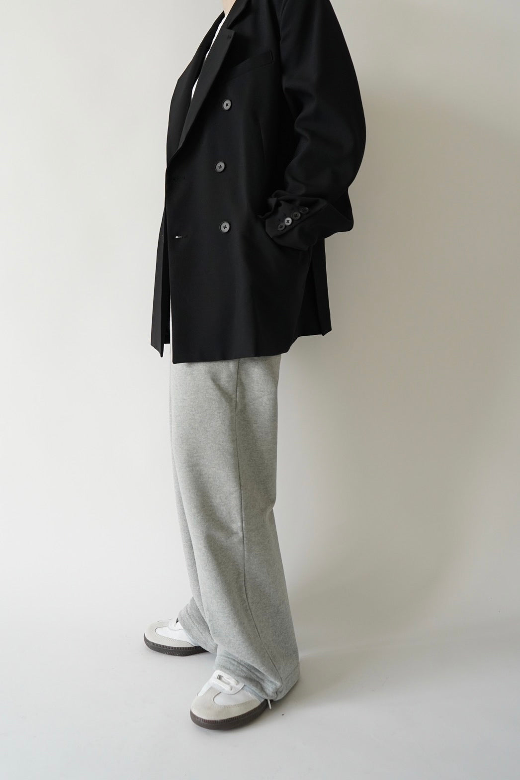 Heavy weight logo sweat pants - GRAY