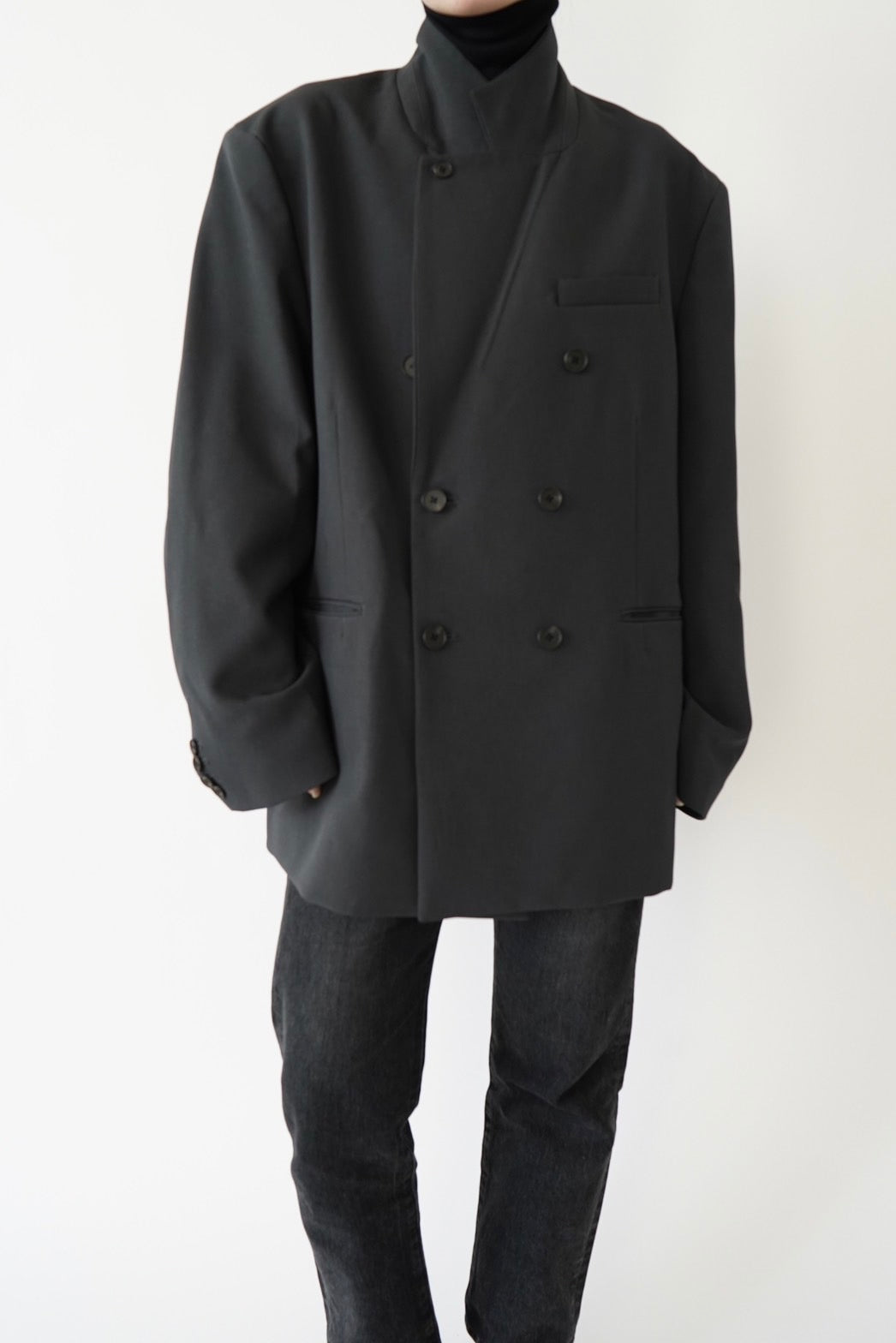 Oversized double jacket - DARK GRAY