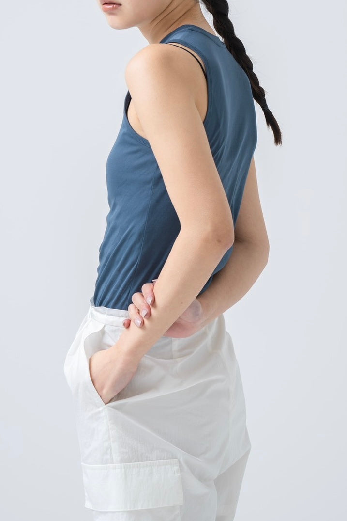 Sheer Tank - BLUE GRAY