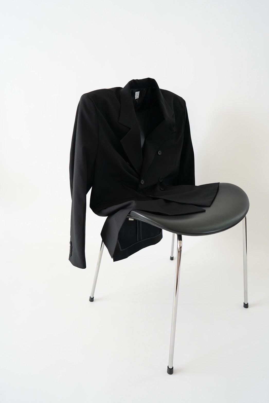 Oversized double jacket - BLACK