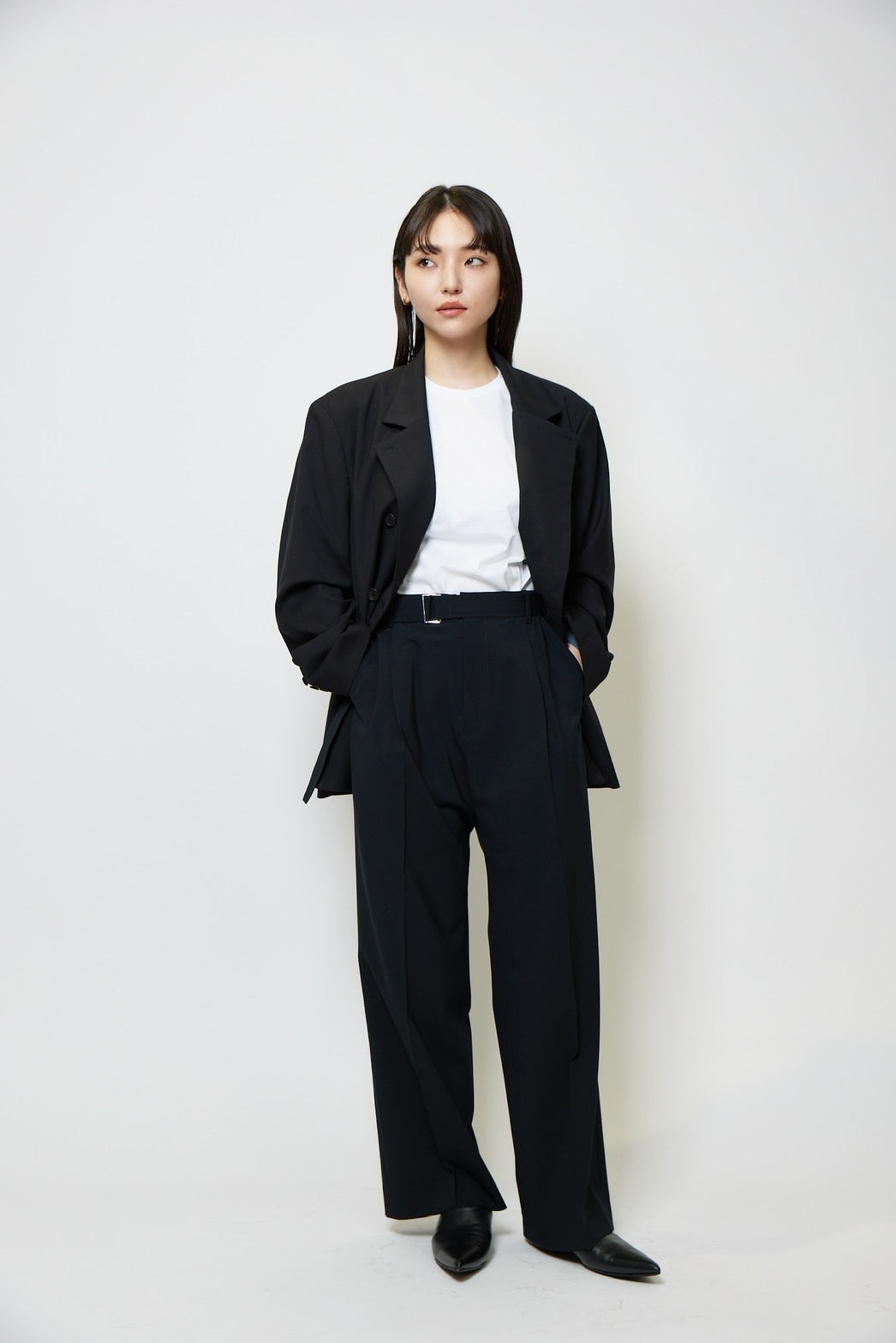 Oversized double jacket - BLACK
