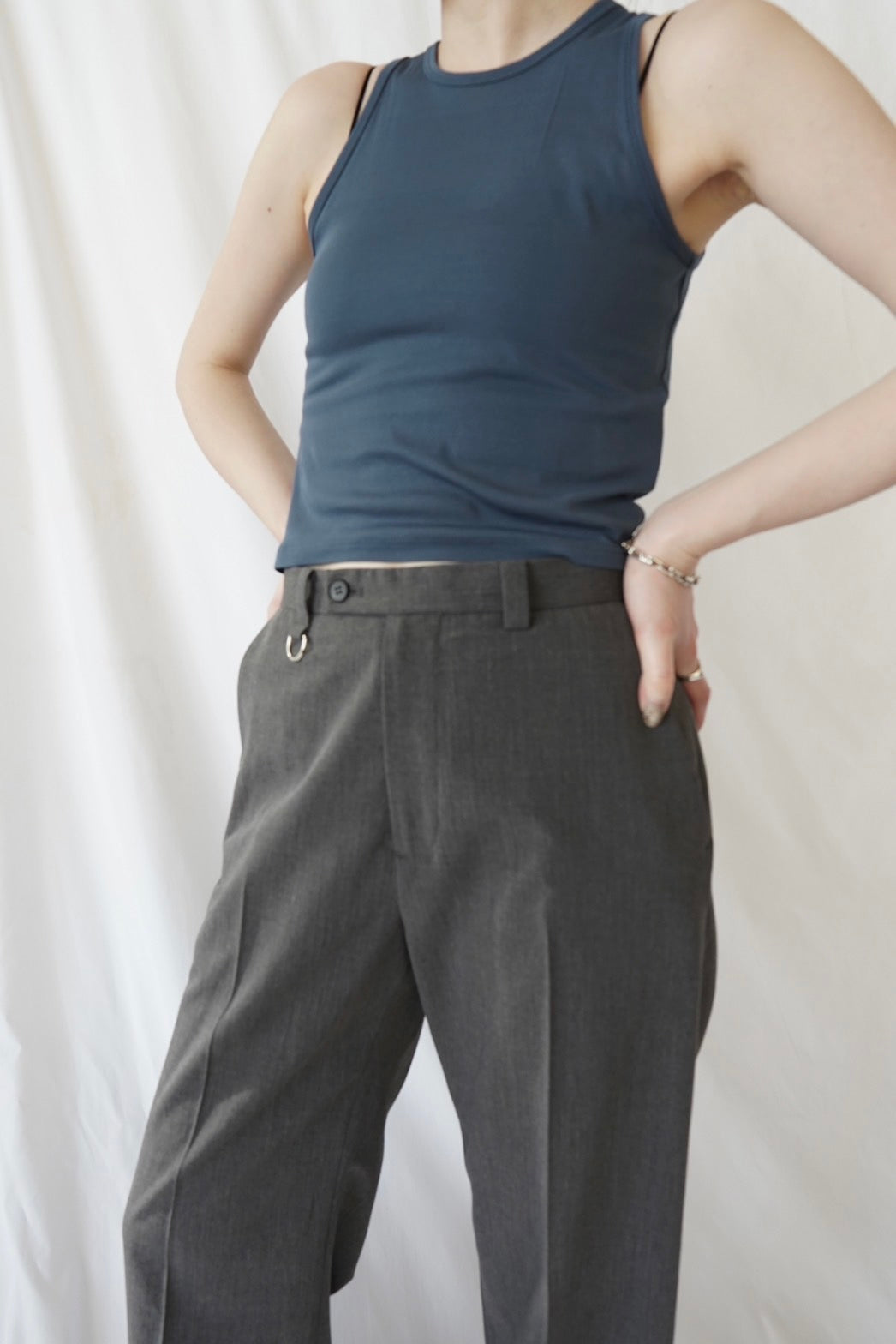 Sheer Tank - BLUE GRAY