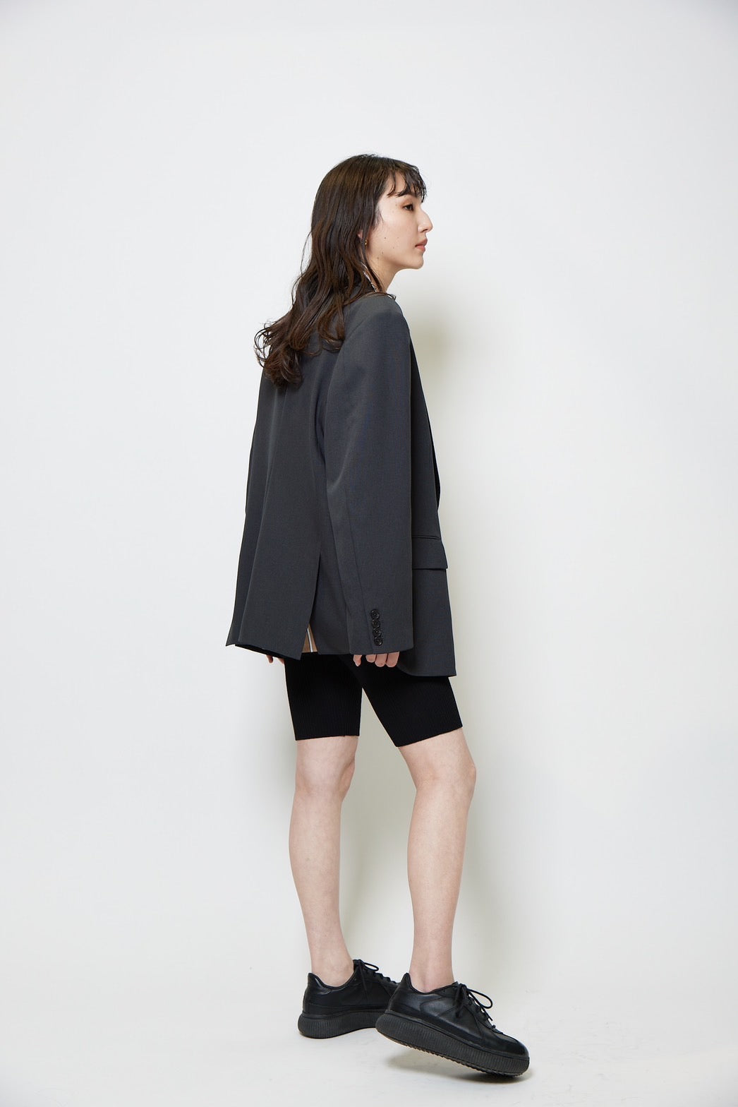 Basic oversized shirt - BROWN STRIPE