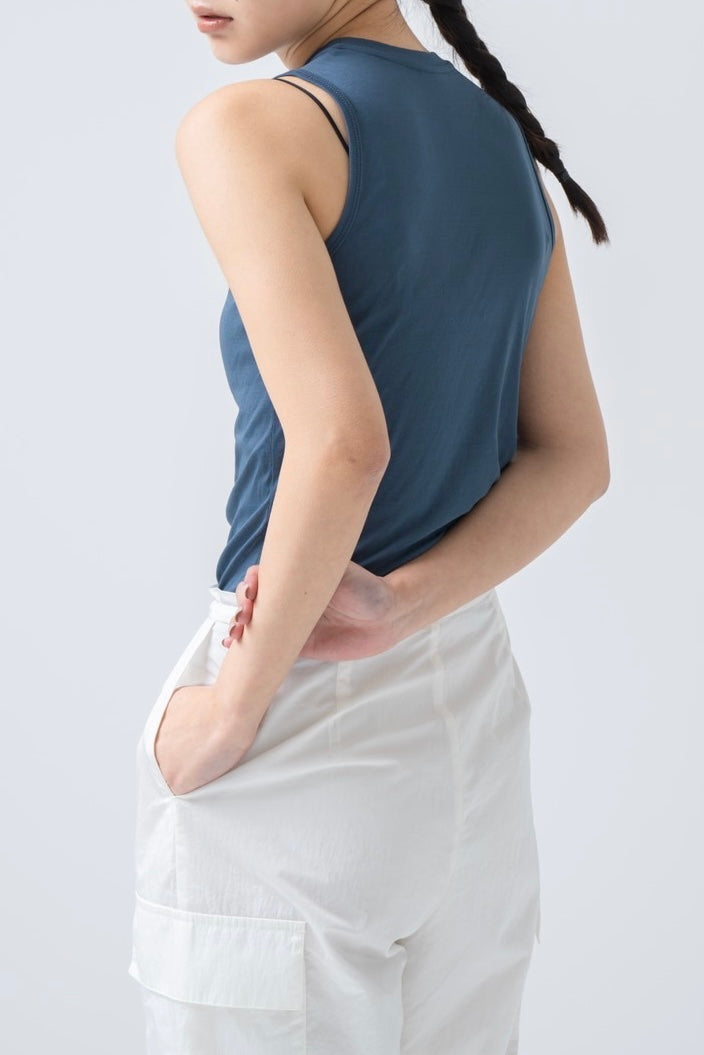 Sheer Tank - BLUE GRAY
