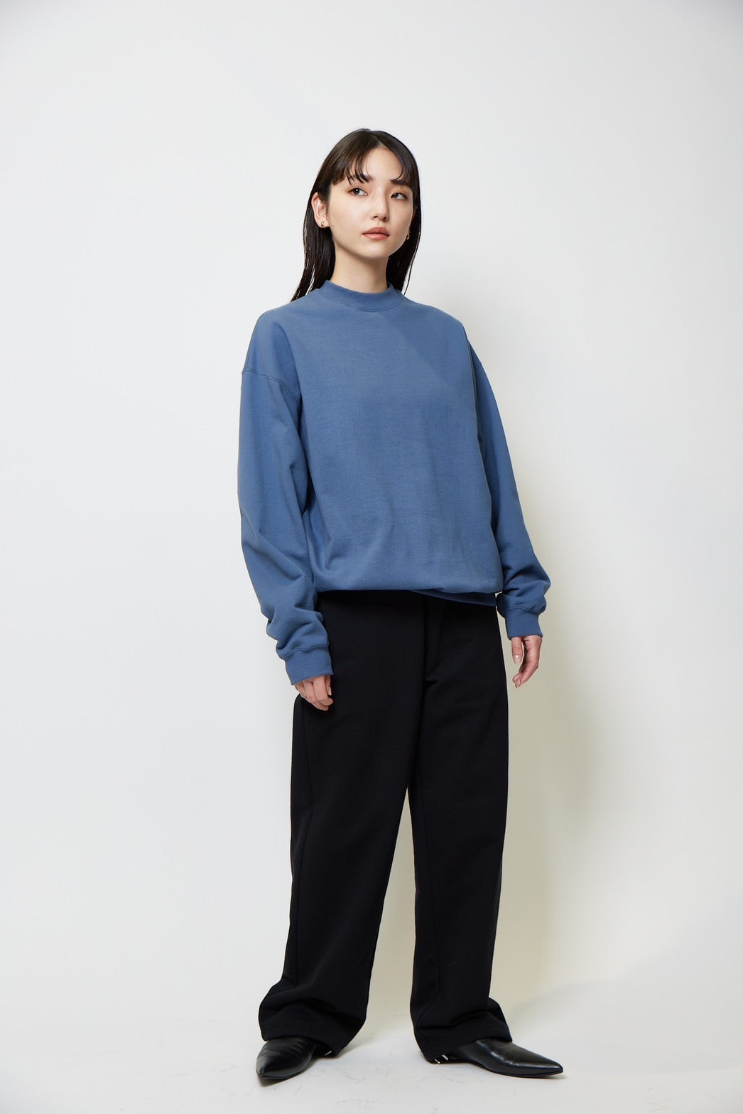 Heavy weight sweat p/o - BLUE GRAY