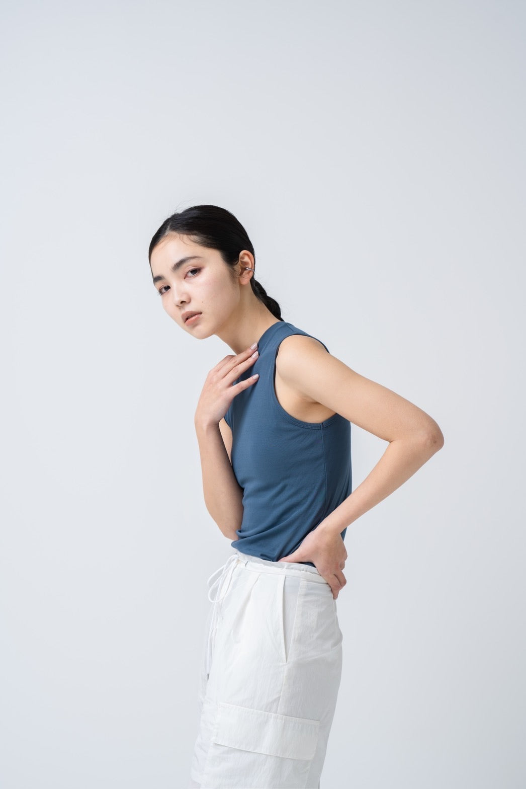 Sheer Tank - BLUE GRAY