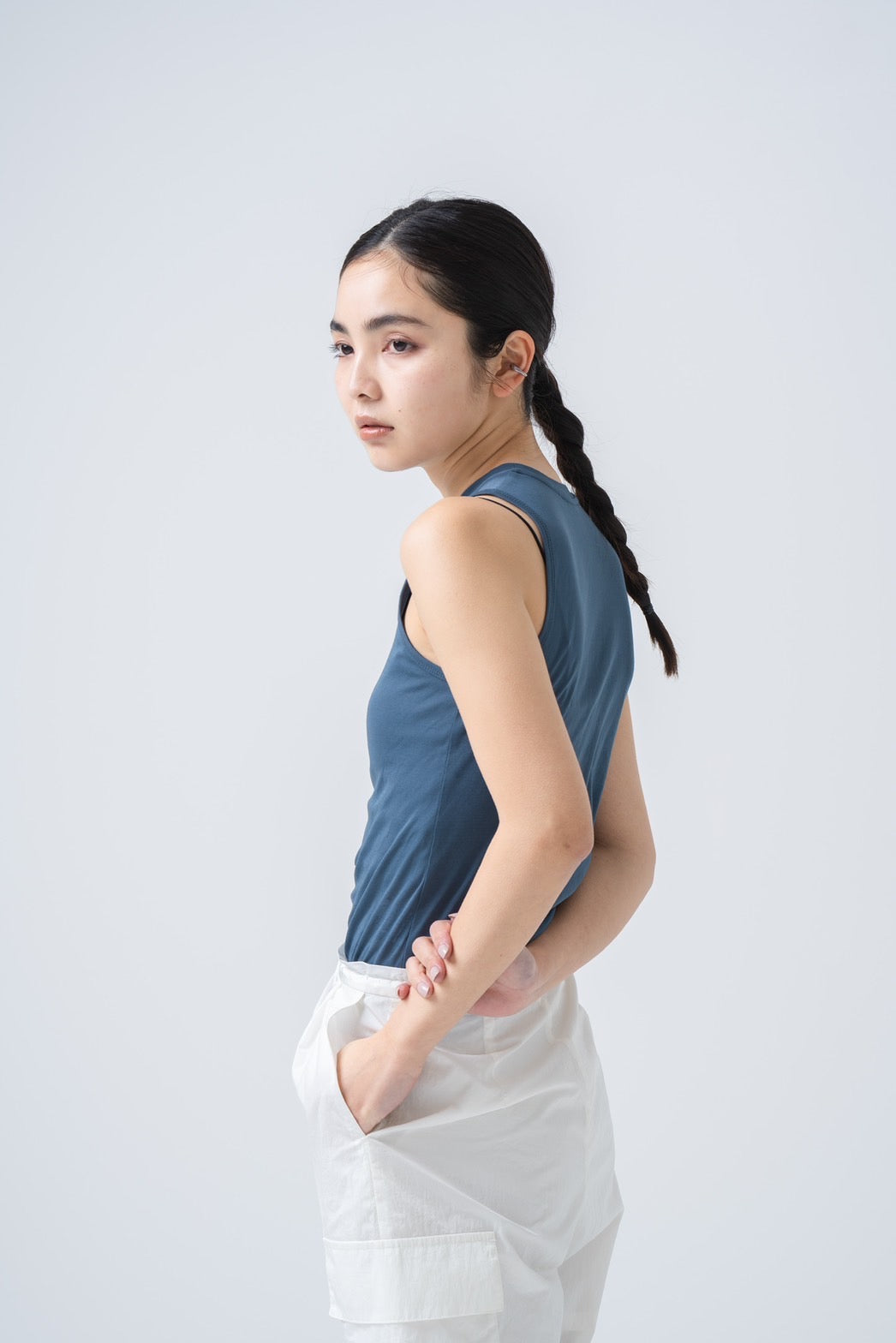 Sheer Tank - BLUE GRAY