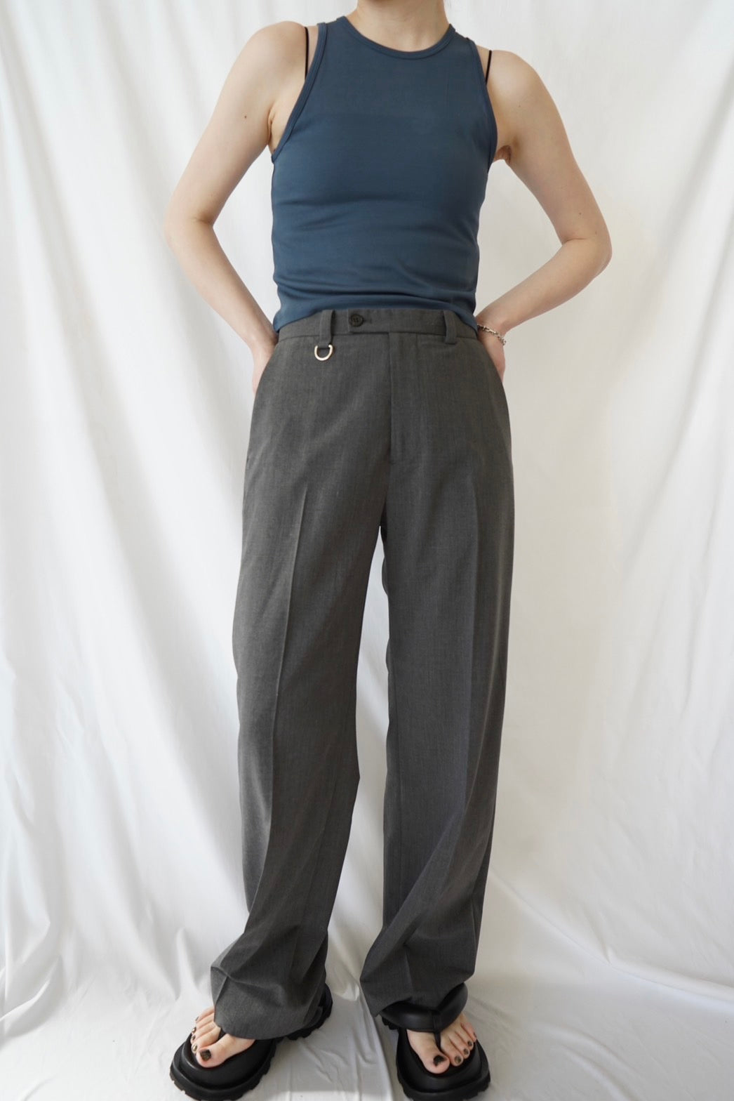 Sheer Tank - BLUE GRAY
