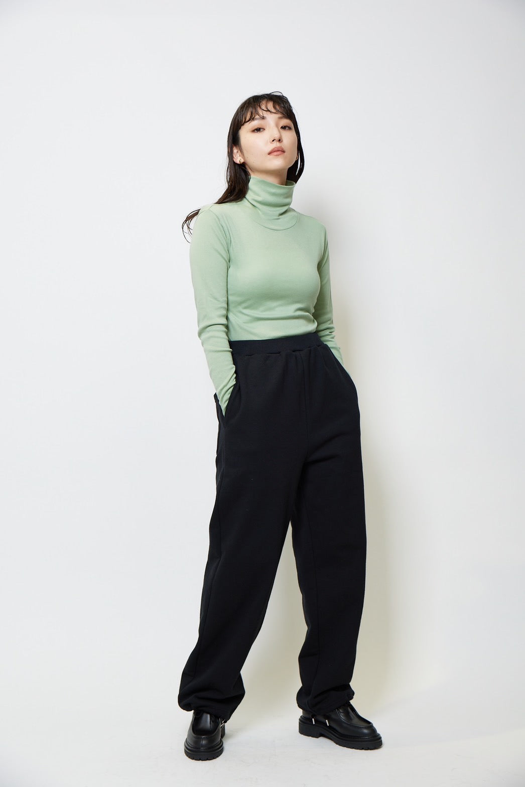 Turtle neck c/s - SAGE GREEN