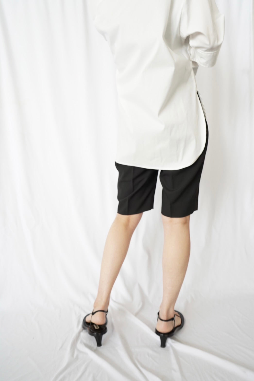 Half Sleeve Big Shirt - WHITE