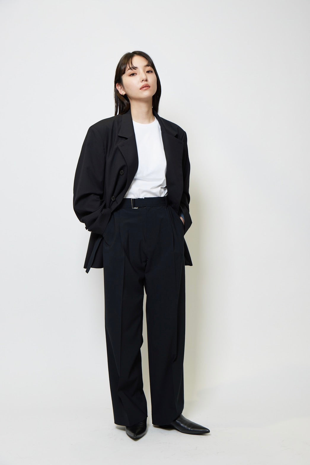 Oversized double jacket - BLACK