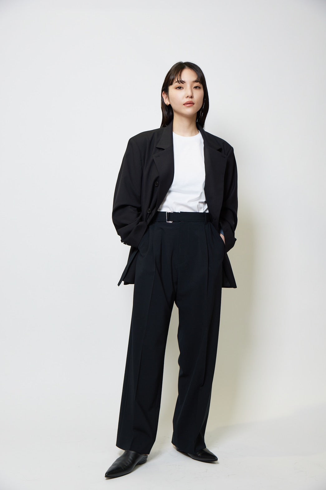 Oversized double jacket - BLACK