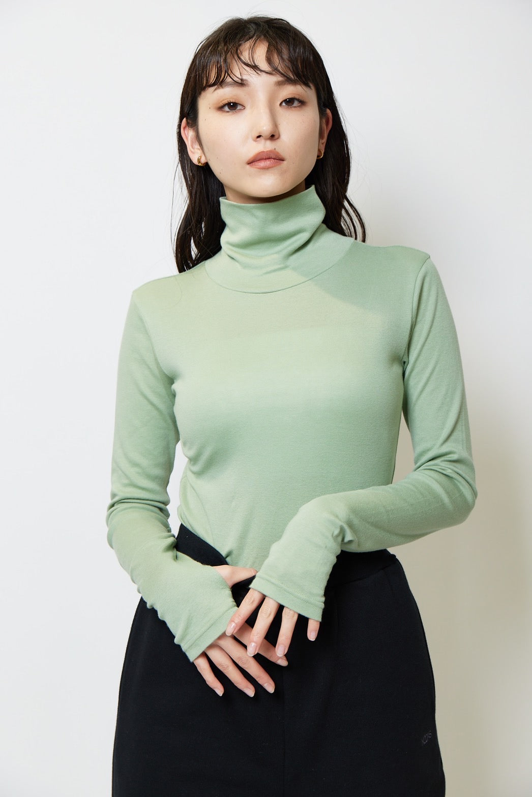 Turtle neck c/s - SAGE GREEN