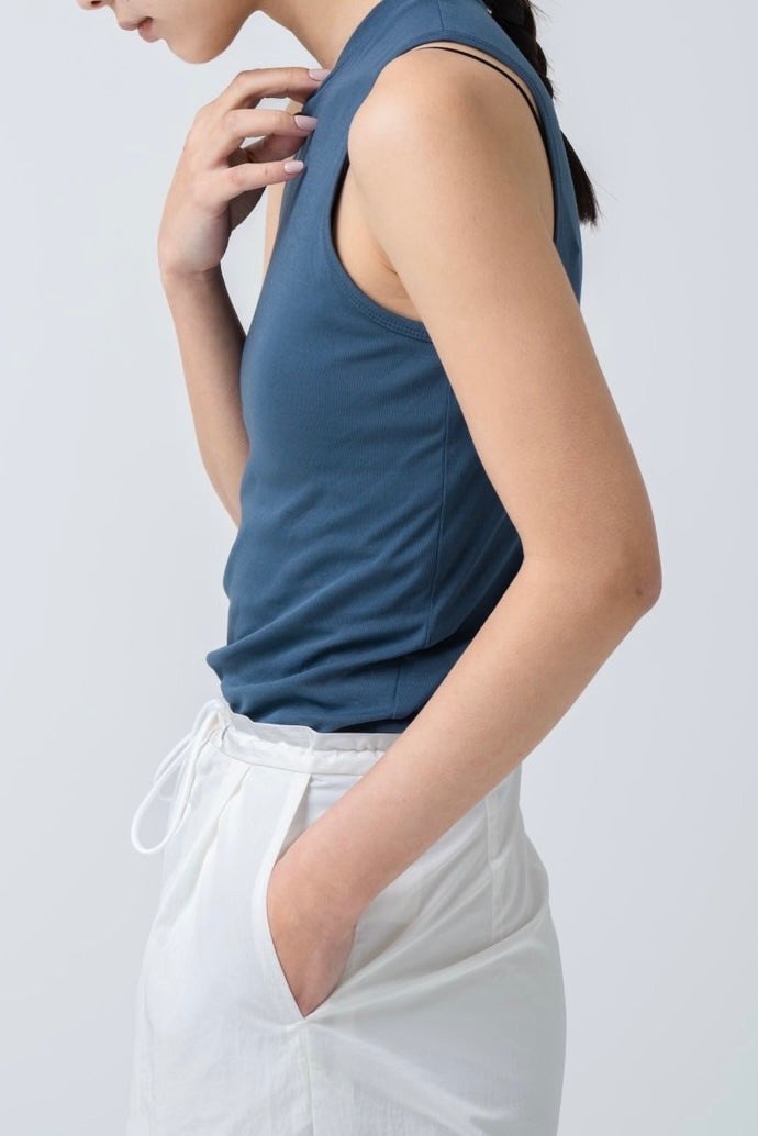 Sheer Tank - BLUE GRAY