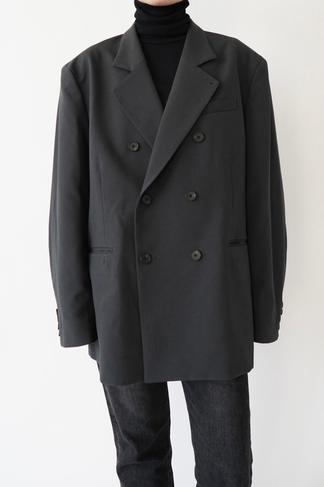 Oversized double jacket - DARK GRAY