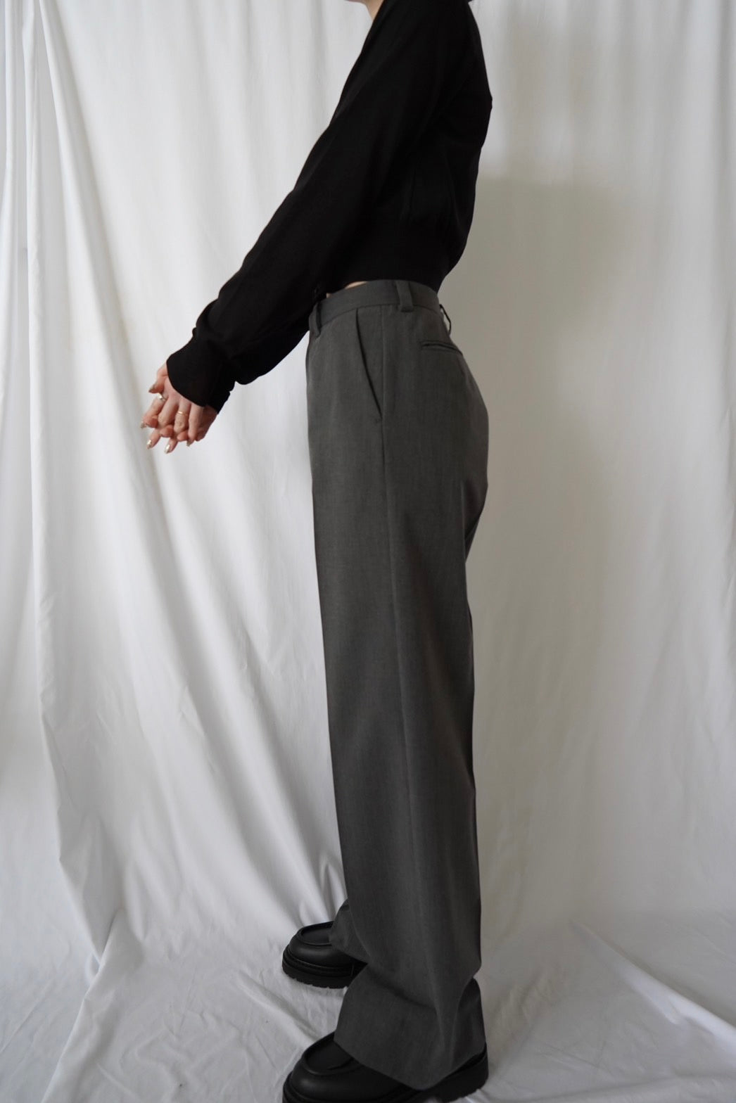 Straight Trousers - GRAY