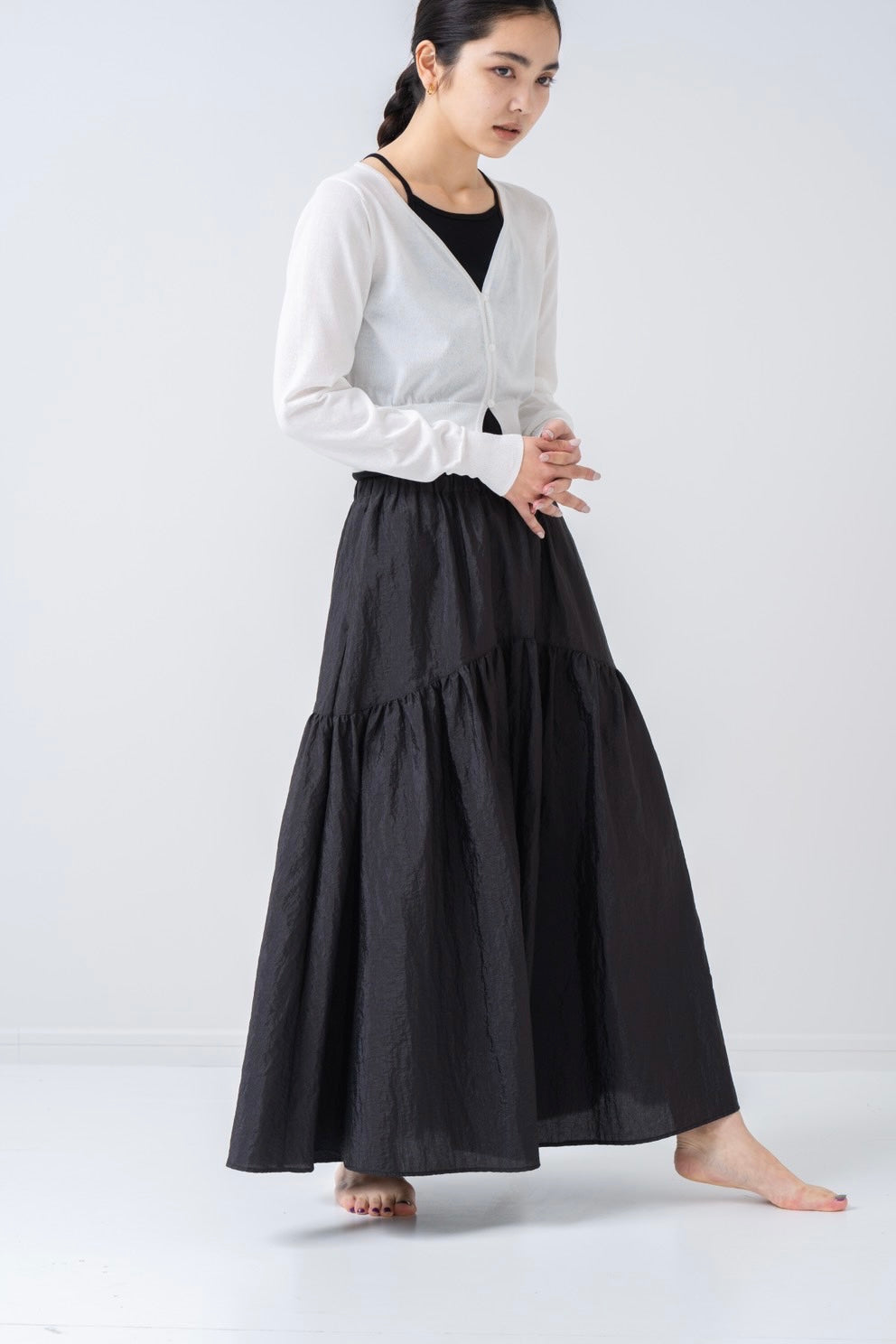 Tiered Skirt - BLACK
