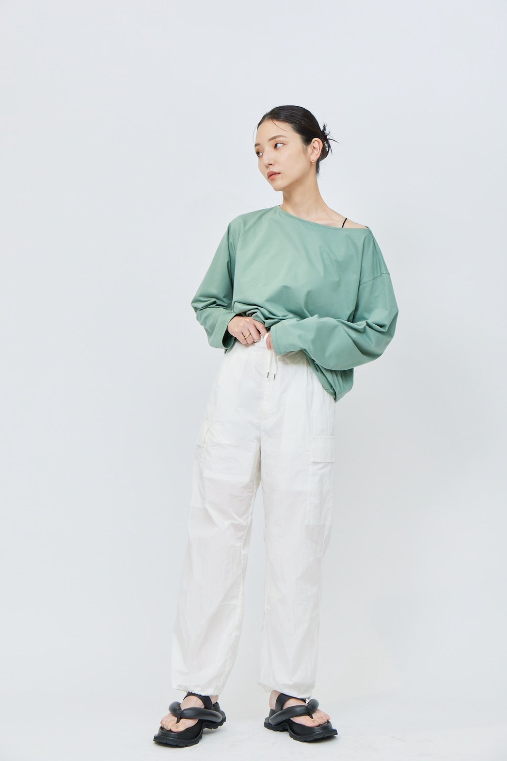 Long Sleeve Drawcord C/S - GREEN