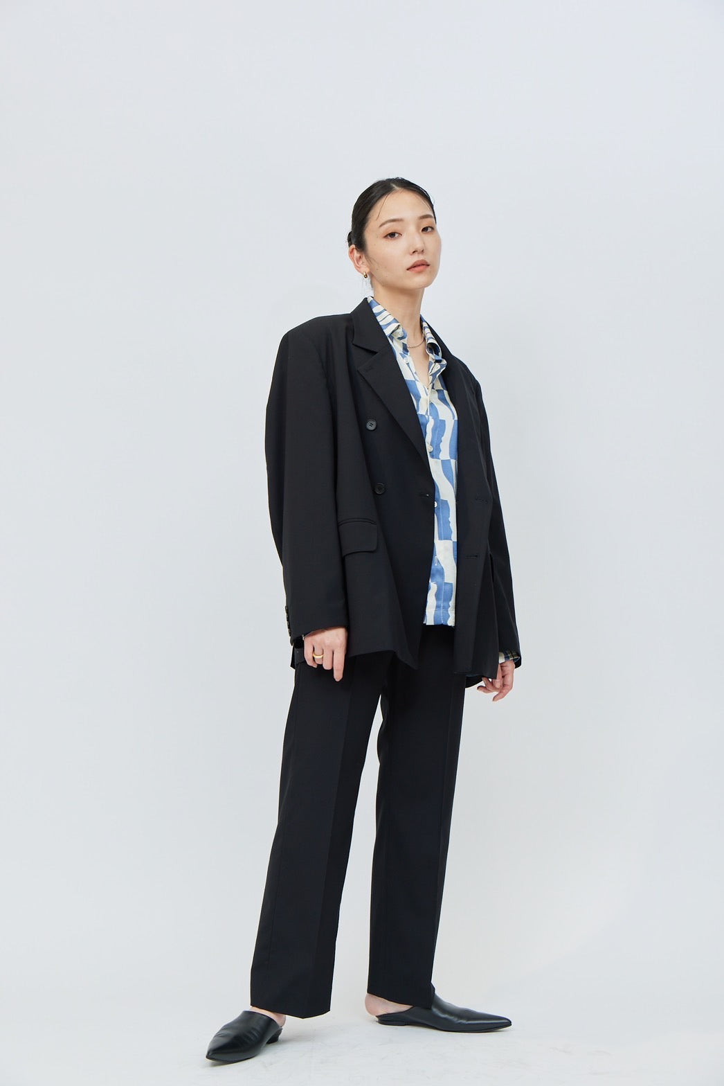 Straight Trousers - BLACK
