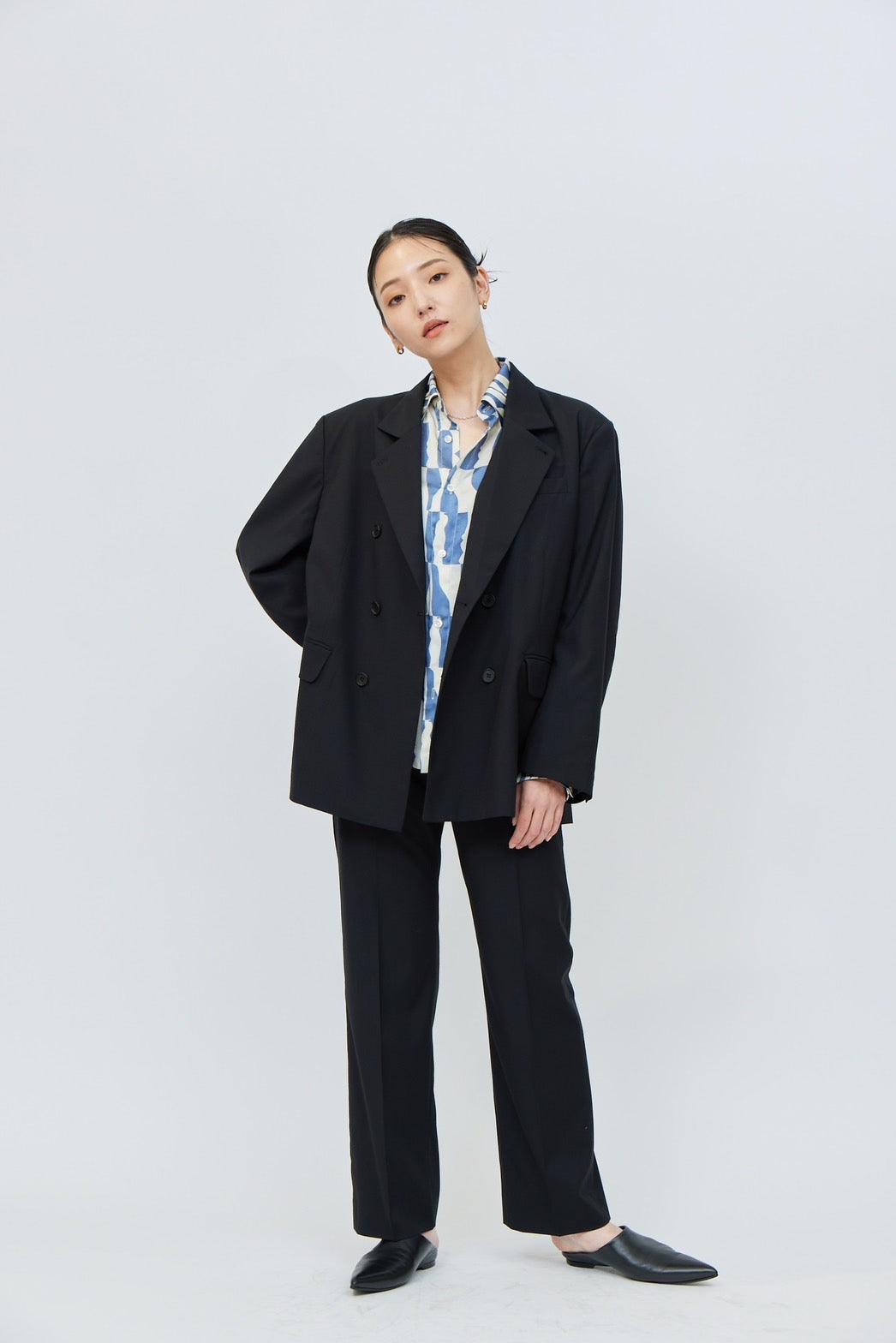 Straight Trousers - BLACK