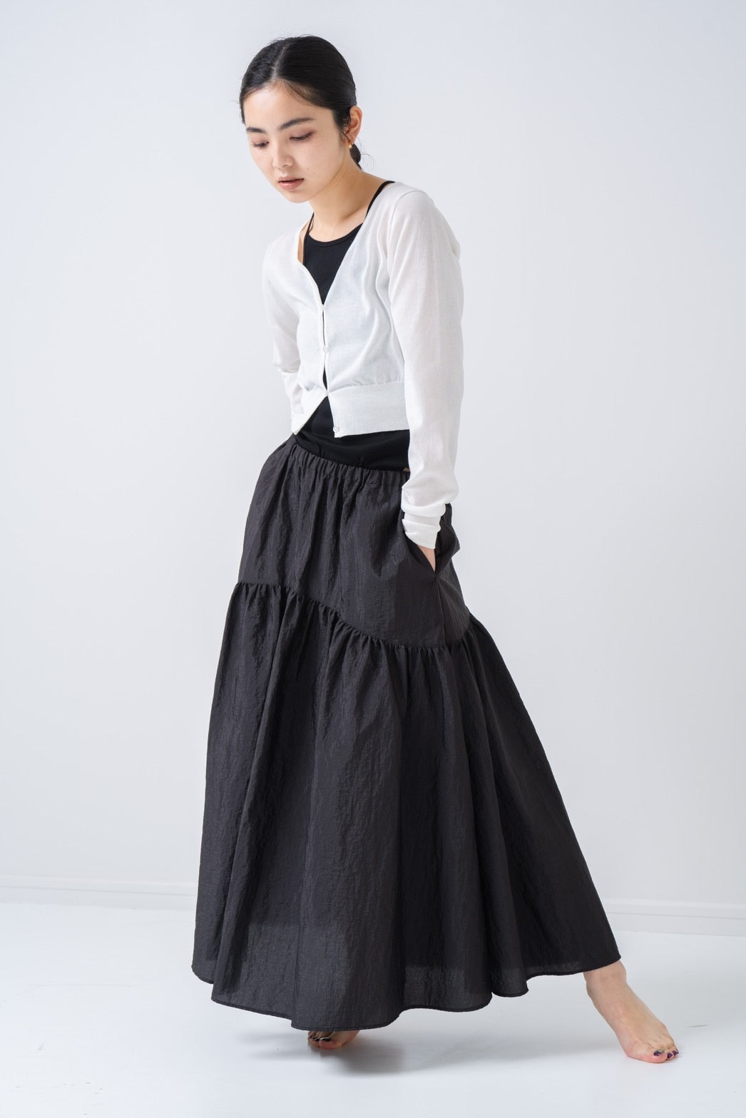 Tiered Skirt - BLACK