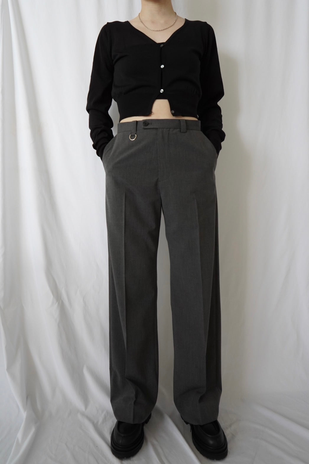 Straight Trousers - GRAY