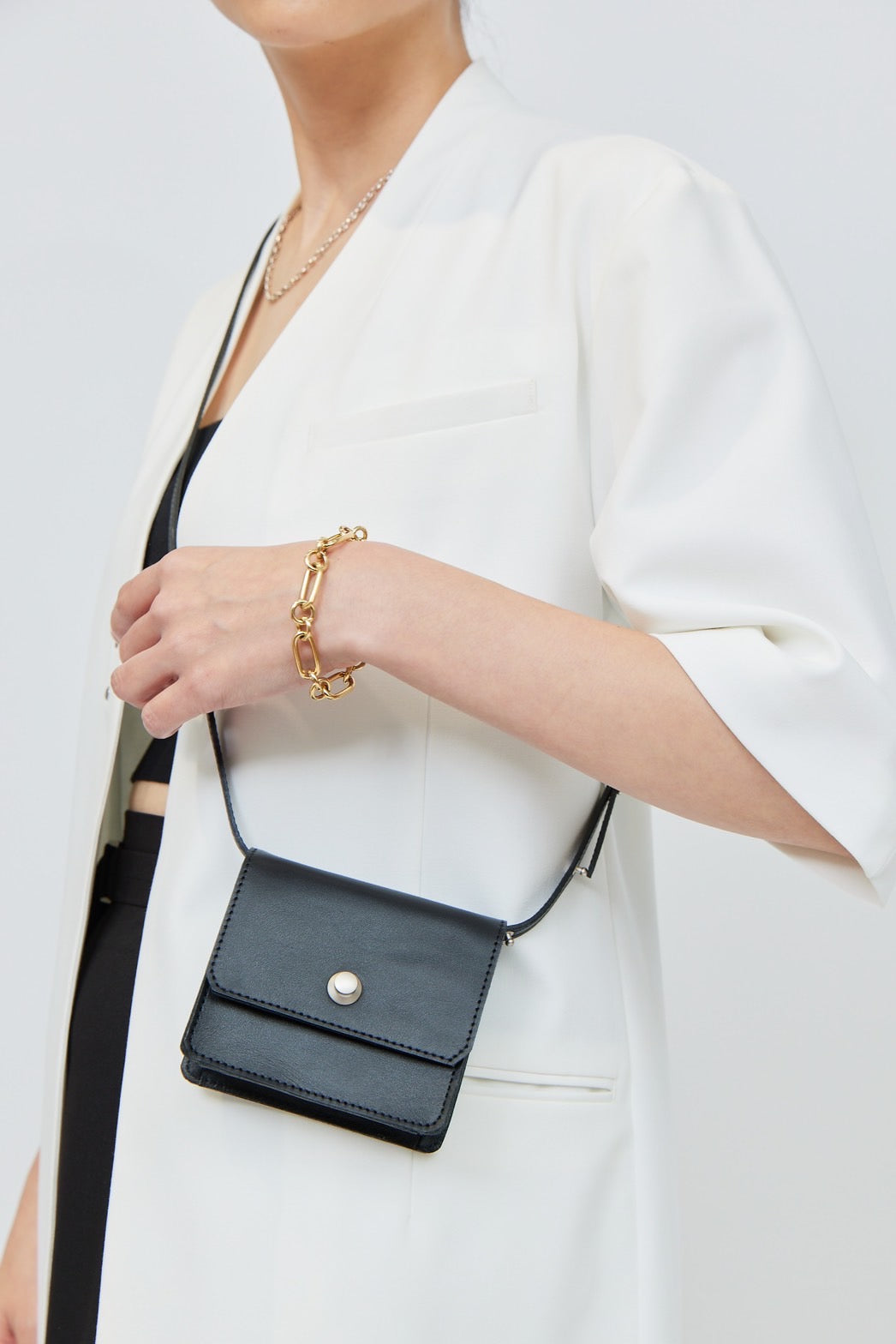 Shoulder Mini Wallet - BLACK