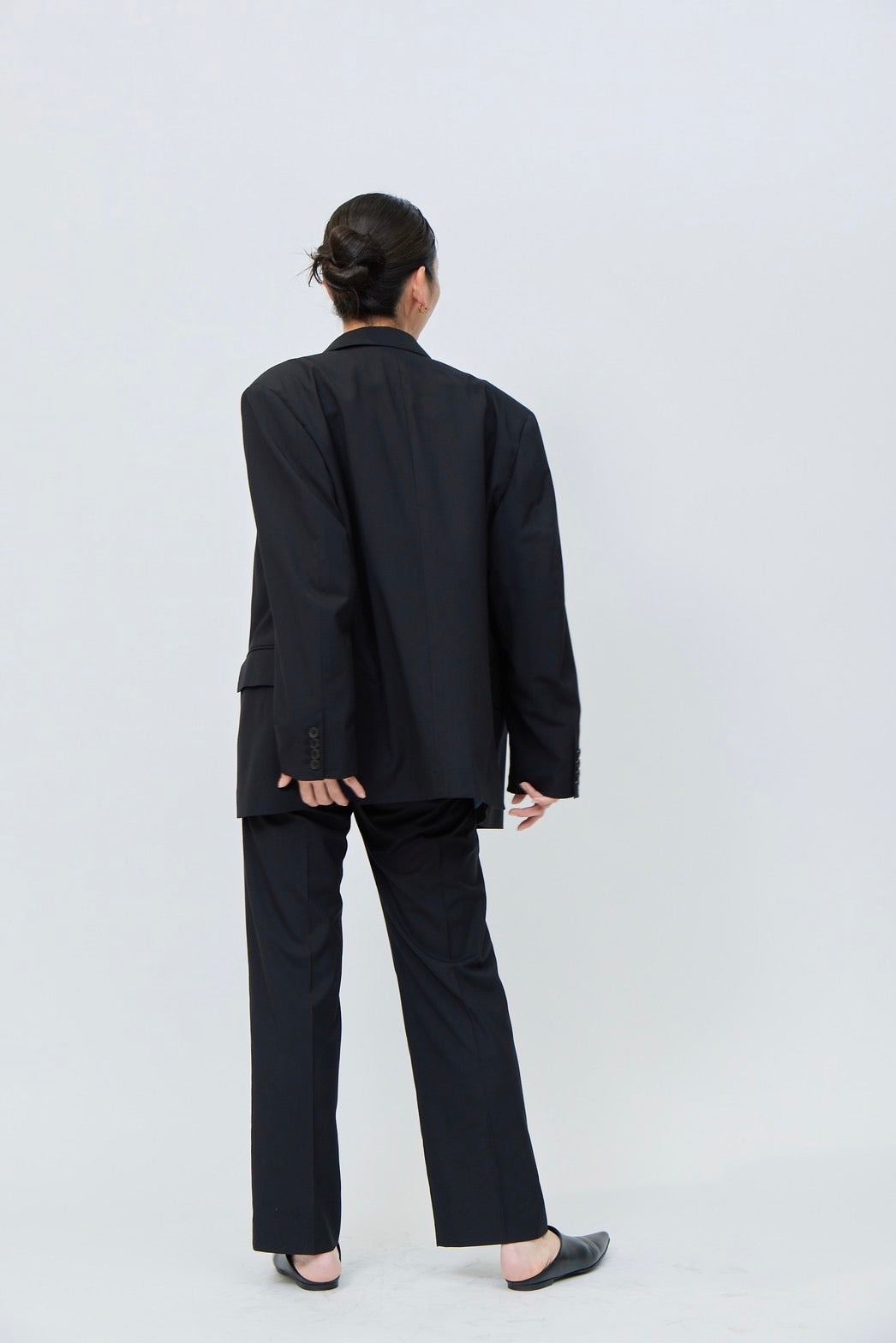 Straight Trousers - BLACK