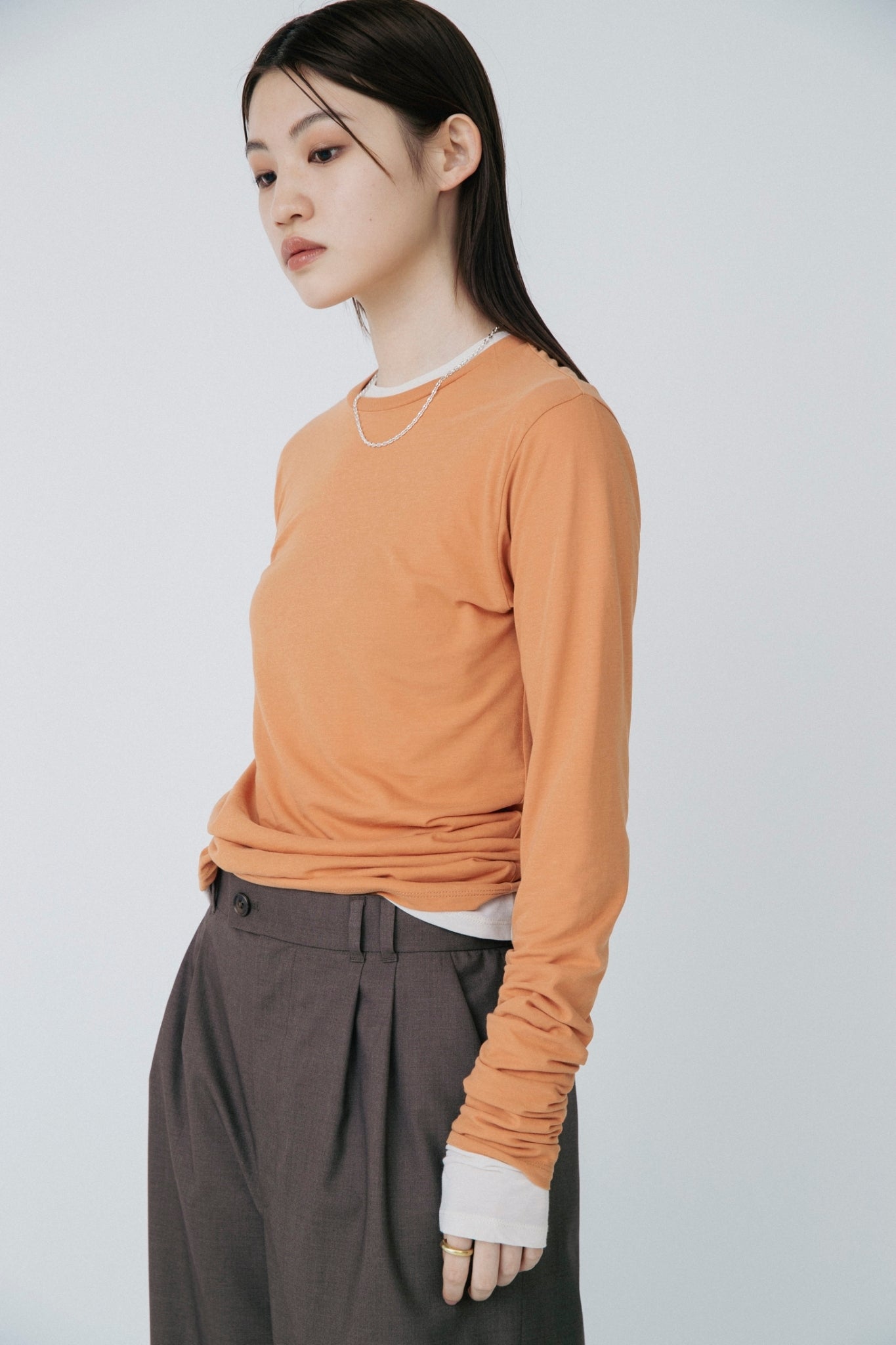 LONG SLEEVE SEE-THROUGH C/S