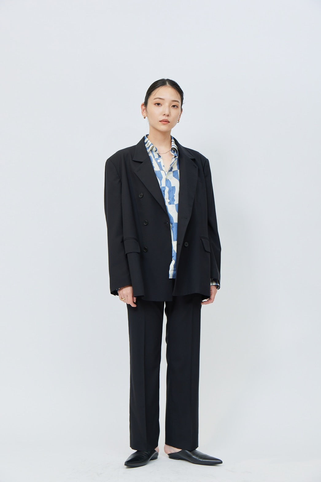 Straight Trousers - BLACK
