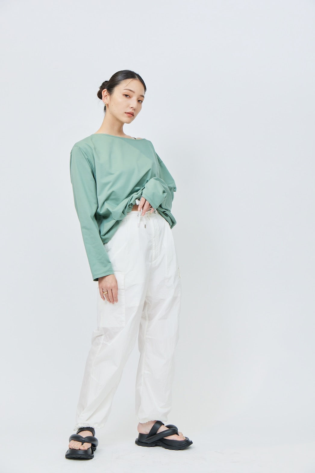 Long Sleeve Drawcord C/S - GREEN