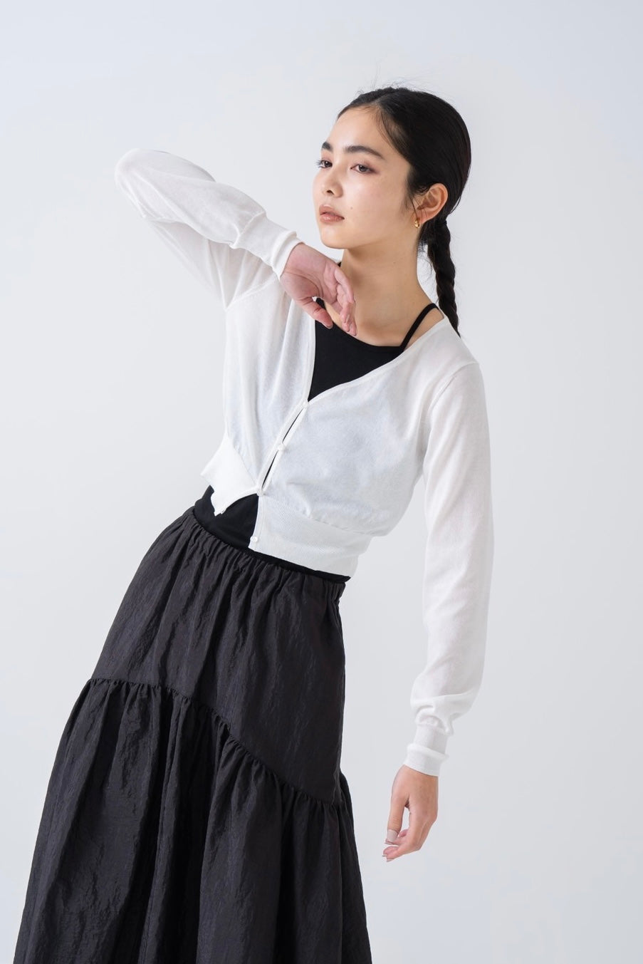 Tiered Skirt - BLACK